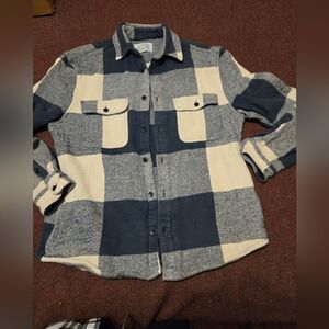 Alaska Wilderness Gear 1959 Thick Plaid Button Up Shirt Jacket Men's Size Large